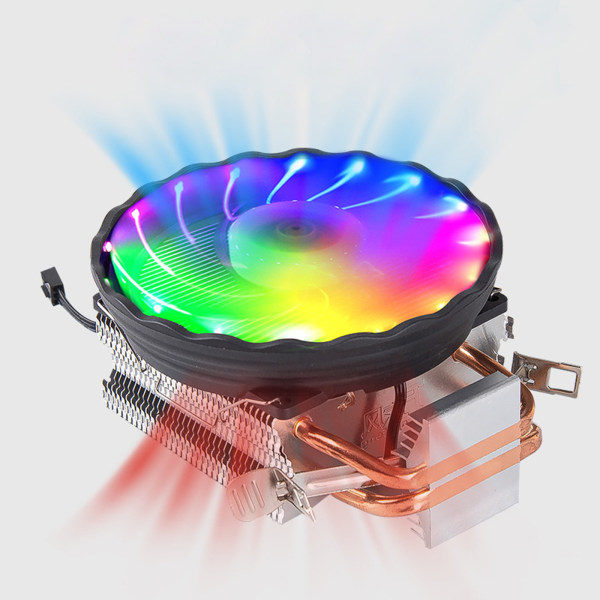 Kupari-lämpöputki CPU-jäähdytin Aurora Light -jäähdytystuulettimen LGA-jäähdyttimelle