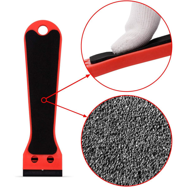 2-pakke 100 dobbelsidige barberblad, plastspaker, 6 tommer lang