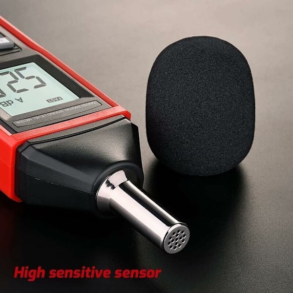 Desibelmåler, 30-130 dba Digital Lydnivåmåler Audio Støy DB Måler med LCD Bakgrunnsbelysning Data Hold Maks/Min (Batterier Inkludert)-TA8151