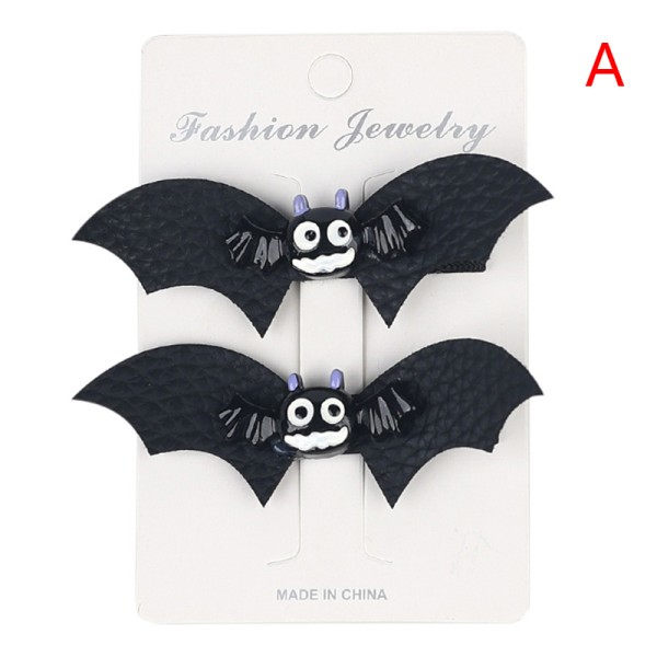1 Par Fladdermus Halloween Fest Dekoration Barrette Huvudbonad Hår Cl A onesize A onesize