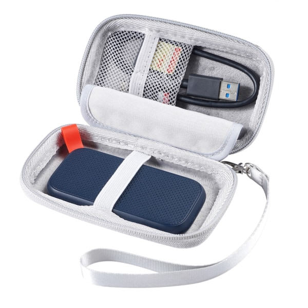 EVA Hard Case Små harddisker Case for E30 SSD-pakke Bærbar beskyttende hard case med remskal Svart