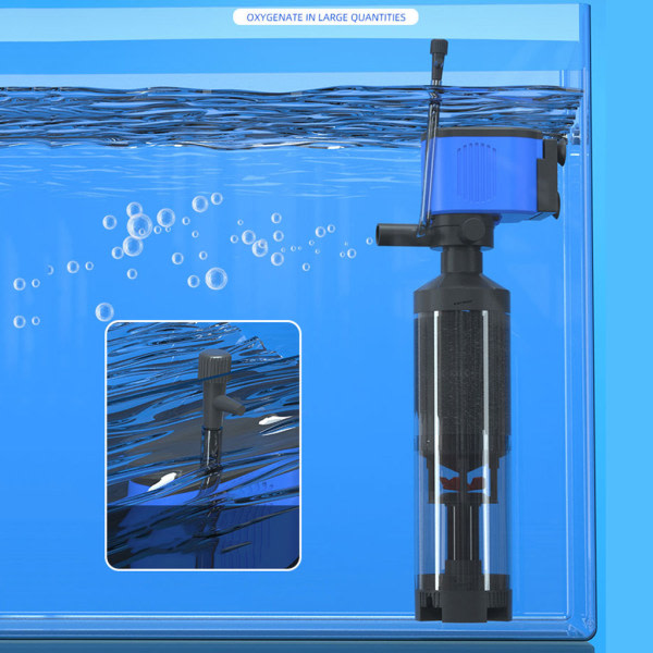 Fiskeakvarium Filter System Vannpumpe Akvarium Poop Sugeseparatoren Fjerner Rengjøring Toalett EU L
