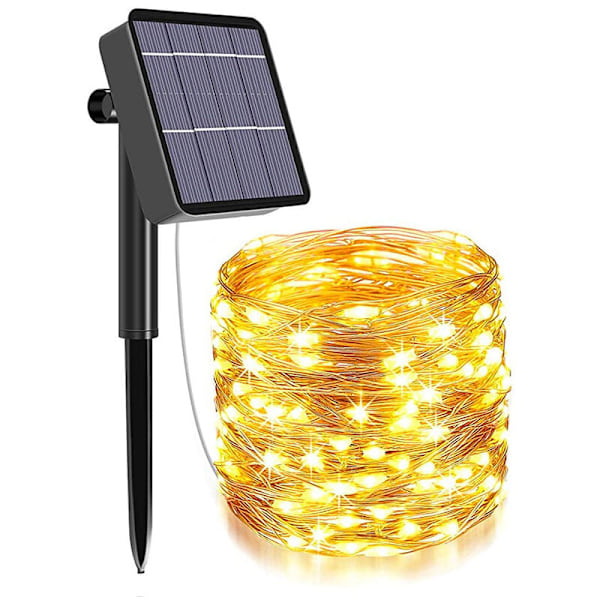 Solarslinga, Trädgårdslampor (200 LED 8 Lägen) 22M / 78ft, Vattentät Utomhus Solarlampa, Vattentät Dekorationsbelysning