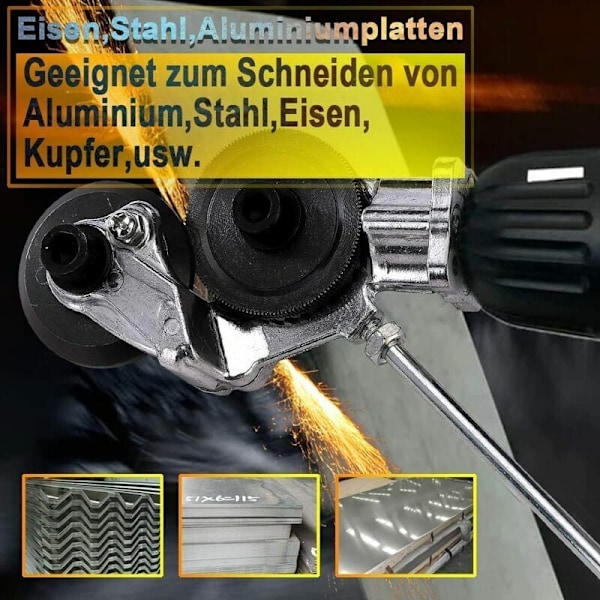 Plade Metal Hul Cutter, Elektrisk Boremaskine Plade Cutter, Metal Hul Cutter Borebit Tilbehør med Adapter, Let at Bruge til Skæring af Plade Metal