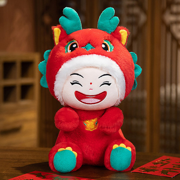 2024 Dragon Plysjleke Myke Kosedyr Dragon Doll Maskot T A3