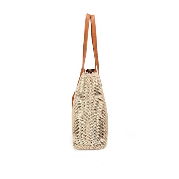 Women's Straw Bag, Shoulder Bag, Summer Handbag, Black