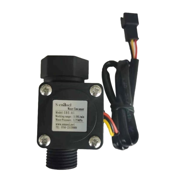 DN15 1-30L/min Vandstrømsensor G1/2 4-punkts Flowmåler Tæller Vandkontrolkontakt til Vanding Kemisk Industri
