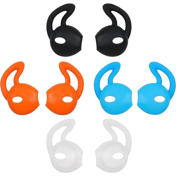 Öronsnäckor, öronproppar, 4 par ersättning for hörlurar på Iphone7 Se 6s Iphone 6s Plus 5s (svart/vit/blå/orange)