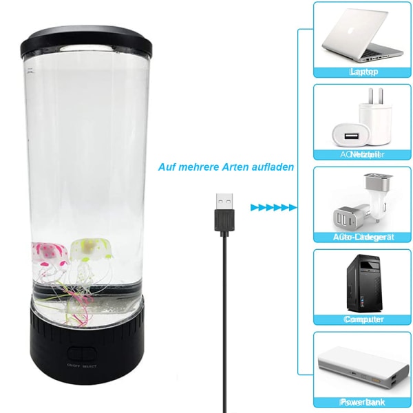 LED-manetlampa lavalampa akvarielampa med färg
