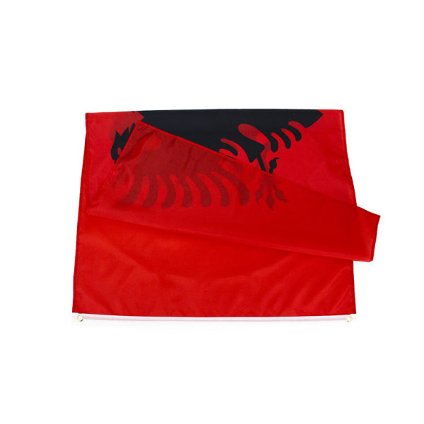Albansk flagga dubbelhövdad örn utendørs inomhus banner albanska Red
