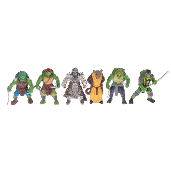1Set Teenage Mutant Turtle Anime Figurer Modell Dockhus Dockor