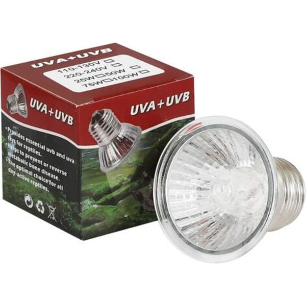 Skildpadde Varmelampe, 25W Fuld Spektrum Uva/Uvb LED Varmelampe, E27