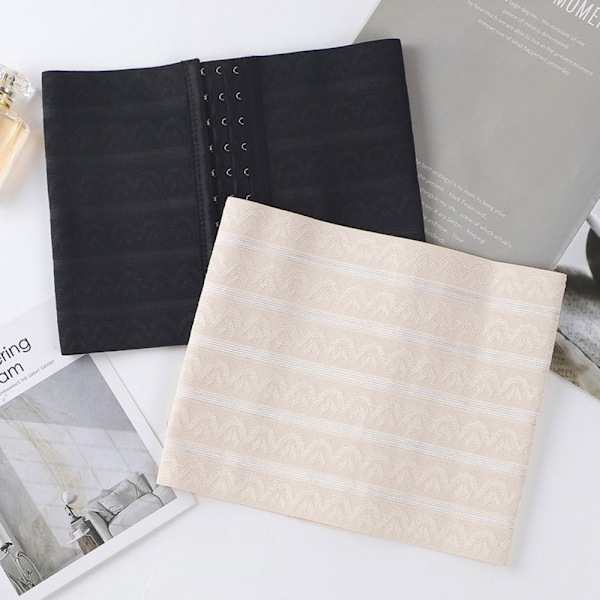 Dame Høj Talje Slankende Shapewear Undertøj Mavekontrol Sort Black L