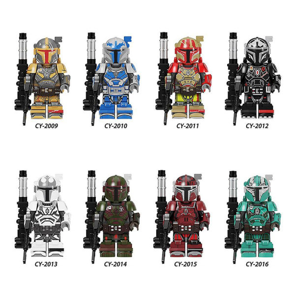 8 st Star Wars Minifigures Set Actionfigurer Byggklossar Barnpresent