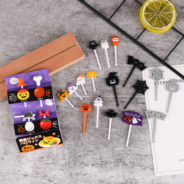 1Pack Halloween Cocktail Picks Fruktgaffel Mode Barn Hol A2 one size A2 one size