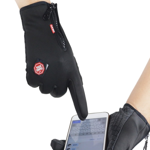 1 Par Vinterhandsker Vandtætte Touch Anti-slip Vindtætte Varme A2