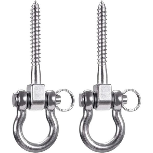Pieces 304 Rustfrit Stål Loftkrog, Suspension Trainer Hængesæt til Hængestol, Hængelampe, Hængekøje, Boksesæk, Sling Trainer