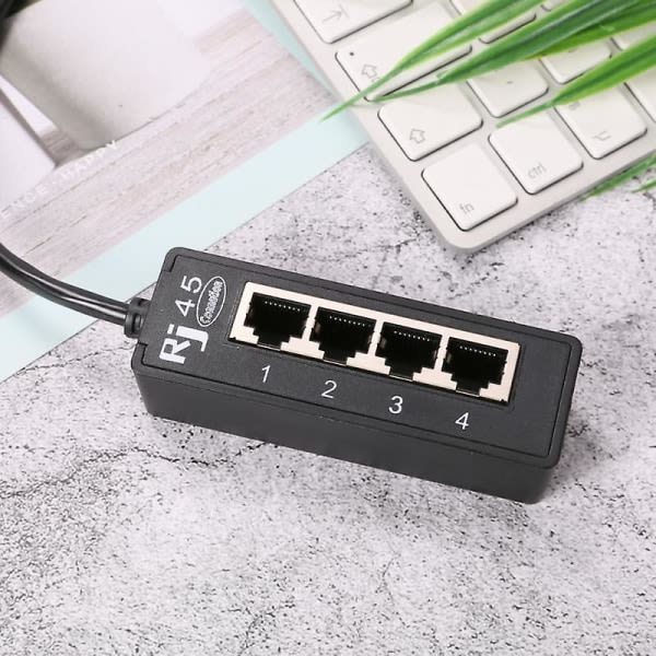 Ryra RJ45 1 uros 4 naaras LAN Ethernet-liitäntä 2/3-portin jakaja Ethernet-kaapeli