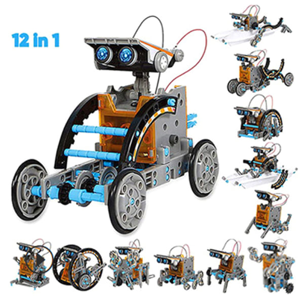13 i 1 pedagogiska leksaker Solar Robot Toys Science Kit Solar Pow Grey