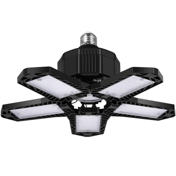 200W LED Garagelampe E26/E27 Deformerbar loftslampe Sort