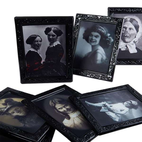 3D Spøkelsesbilde Fotoramme Utbyttbar skrekkportrettbilde Ha 09 onesize 9 onesize