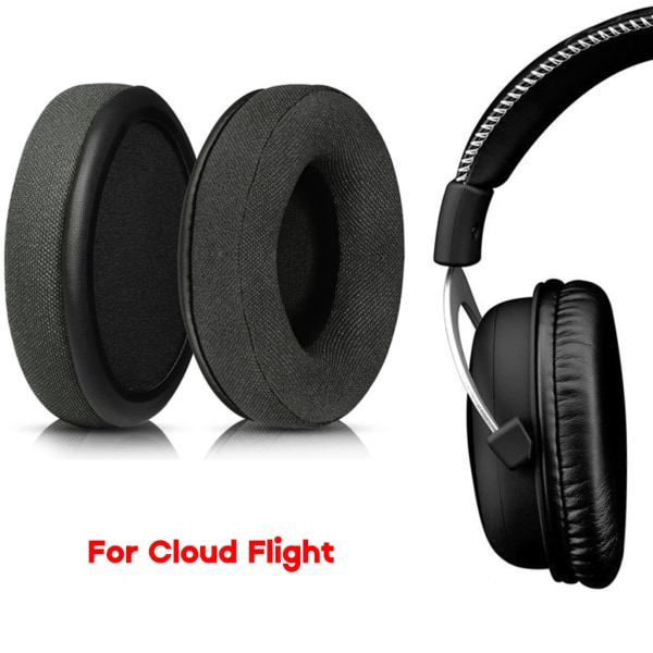 Öronkuddar i tyg som andas för Cloud Flight Headset Noise Cancelling EarPads Mörkgrå