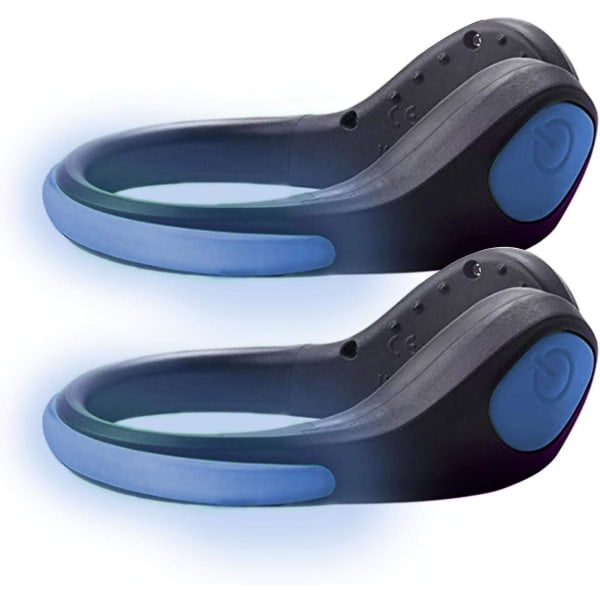 2 stk. LED-lyssko-klips, vanntett blinkende lys for løping, jogging, sykling, utendørsaktiviteter, hundelufting om natten.