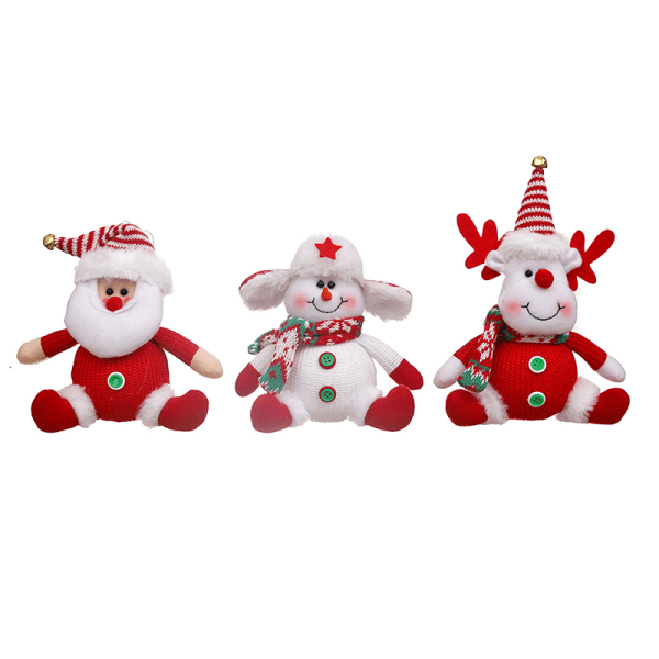 Jouluaiheinen neulottu nukke riipus koriste Santa Claus Sno A1
