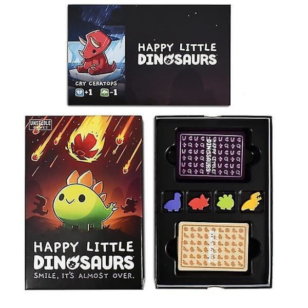 Happy Little Dinosaurs engelskt kortspill Brettspill Puslespill for å forbedre vennskap puslespill, selskapsspill