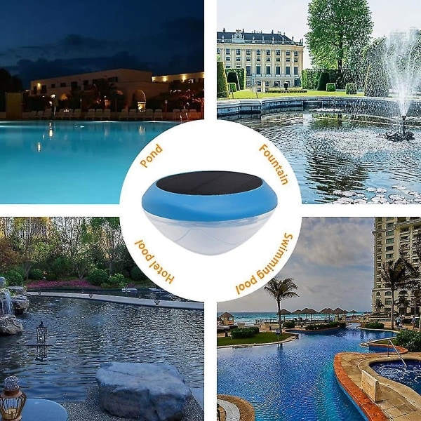 Solcelledrevne damlys, lavet af PC-materiale, solcelledrevne poollys til swimmingpool