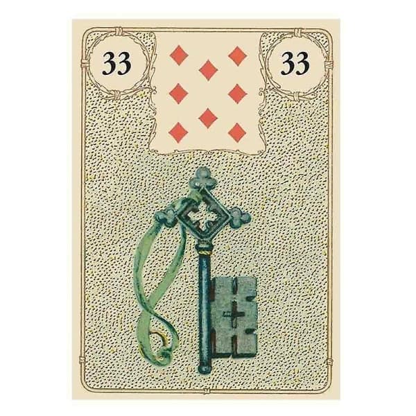 Golden Lenormand Oracle kortlek