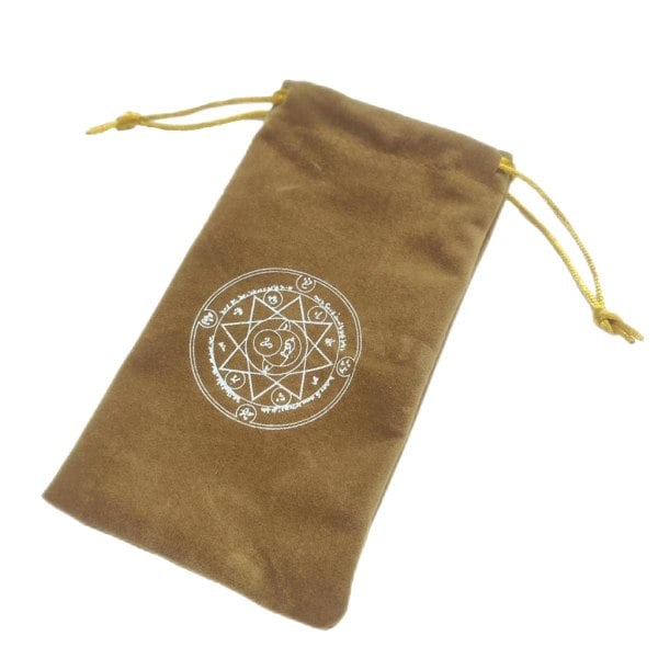 Fløyelspose for Tarotkort Oppbevaring Smykkepose Flanellpose Brettspillkort Mini Trekksnorpakke Spill Tarot Oppbevaringspose null - 2