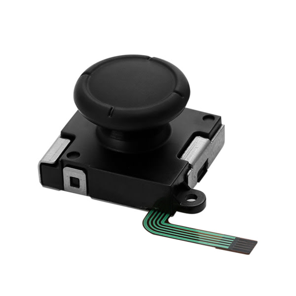 6-i-1 Reparationsverktøysett for spillkontrollere 3D Analog Joystick Sensor Vippbryter for Cross Y-skrutrekker + pinsett for NS Swicth Black
