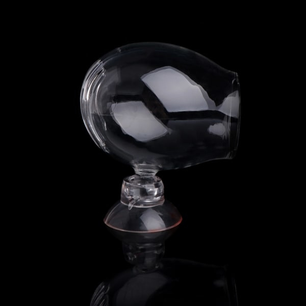 Röd fiskmatare Transparent glas räkor fisktankar Matningskopp med sugkopp Aquatic Planarian Leeches Trap 2*3*4