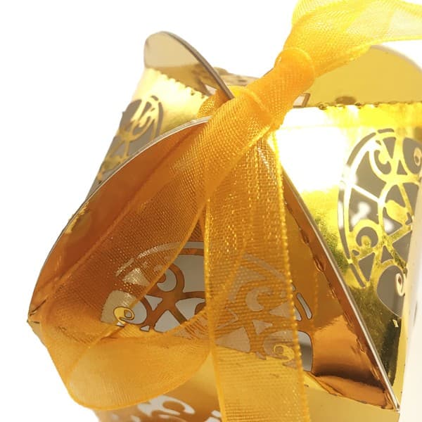 Festlige Barnefavoritter 50 stk Gull Sølv Glad Eid Mubarak Boks Ramadan Dekorasjon Las Sølv