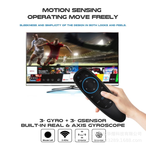 Multifunktionell Luftmus Bluetooth-kompatibel 5.0 Luftmus med Gyroskop