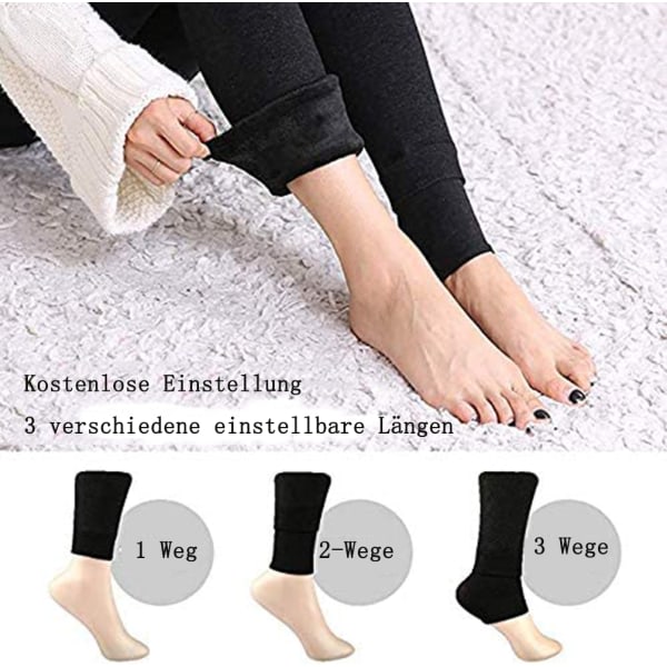 CDQ Vintervarme Leggings, 2-delt Kvinners Tykke Fløyelsfôrede