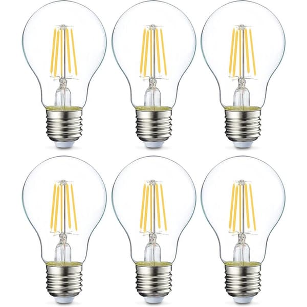 6-pack LED-lampor Edison skruvsockel E27 4W (40W motsvarande) Klar glödtråd Ej dimbar