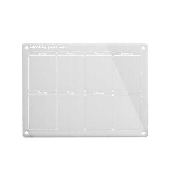 Akryl Magnetisk Kalender Planeringstavla Skola Kontor Kylskåp Schema null - A