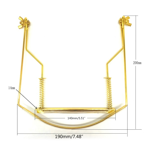 10 Hulls Harmonika Halsbånd Harpe Metal Stativ Monteret Harmonika Beslag Sort