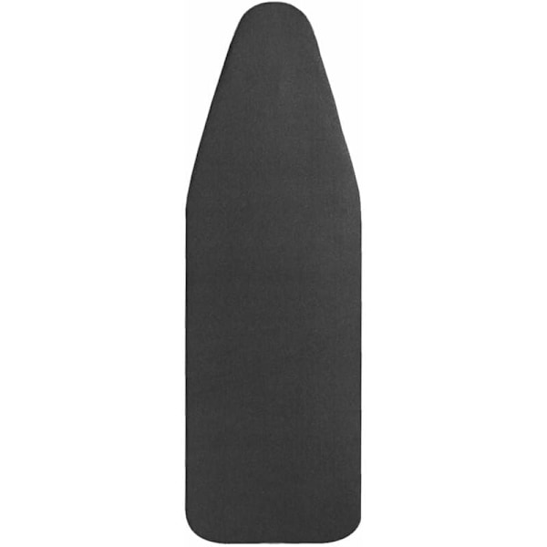 Strygebrætbetræk 148x55cm, Ekstra stort strygebrætbetræk med 100% bomuldstop og tyk polstring, let at installere og brændsikker (XXL, Sort)