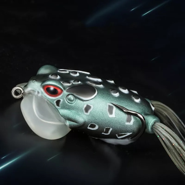 st Topwater Grodyngel Mjukt Swimbaits 5cm 15g Bass Öring Fiskedrag Grön rygg med gul b Green back with yellow body Blood groove style