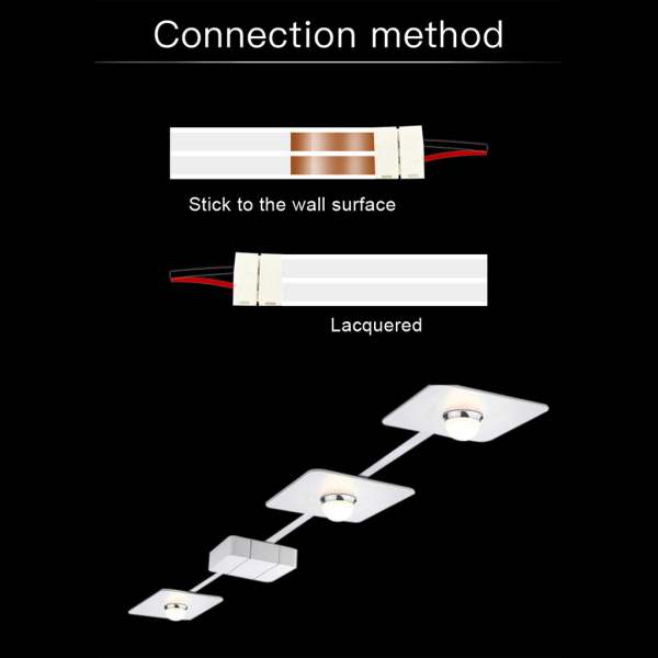 16AWG 1-10M Dold platt elektrisk kabel 2 ledare självhäftande bakre koppartråd för ljud LED-belysning och mer 1m