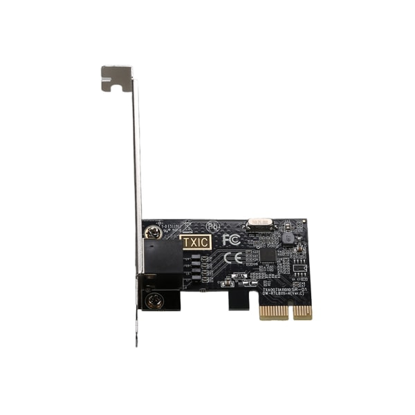 1000Mbps PCIE til RJ45 netværkskort RJ45 PCI Express Converter Sort