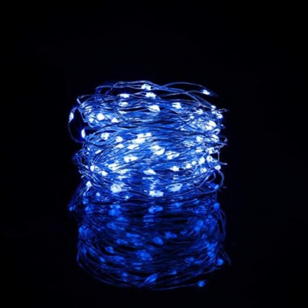2-pack 1m Mini LED-ljusslinga batteridriven blå blue