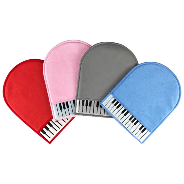 Piano rengöringshandskar Plysch polerduk Universal Instrument rengöringshandskar Grå
