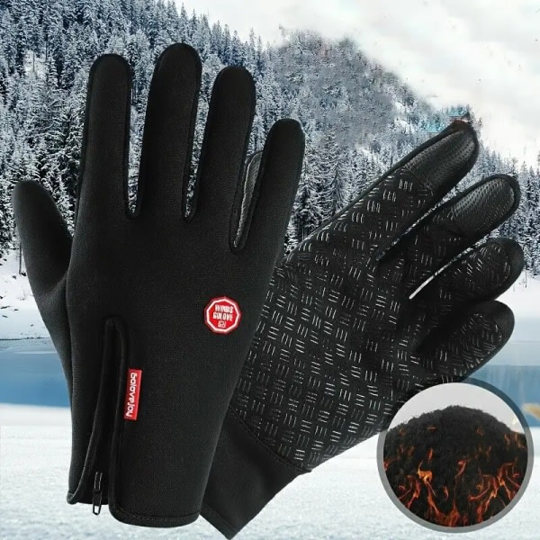 1 par varma och vattentäta handskar för vintersportskidor W A2