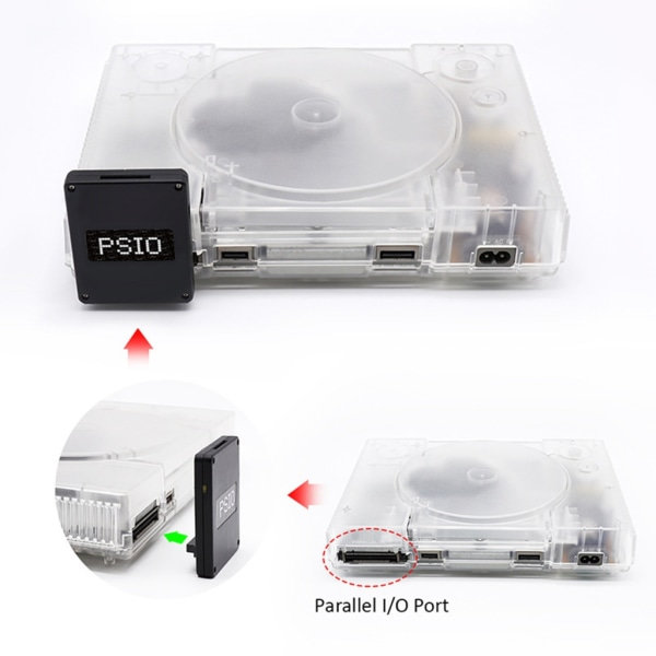 PSIO Optisk Drev Emulator Klonversion til PS1 Thick Machine Spilkonsol Optisk Drev Emulator med 3D-printet kabinet