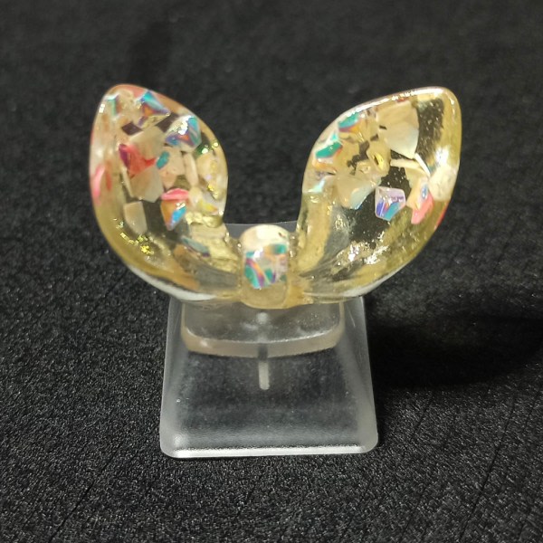 Taustavalaistu Bow Keycap Söpö Puhdas Ihana Rusetti Keycap Mekaaninen Näppäimistö Läpinäkyvä Keycap R4 Cap Keltainen