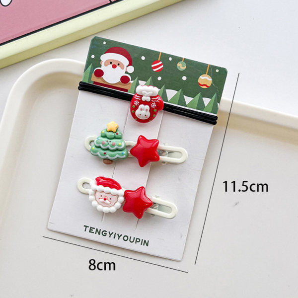 3 kpl/setti jouluhiusneulat hiuspanta naiset tyttö joulupukki S A1 one size A1 one size